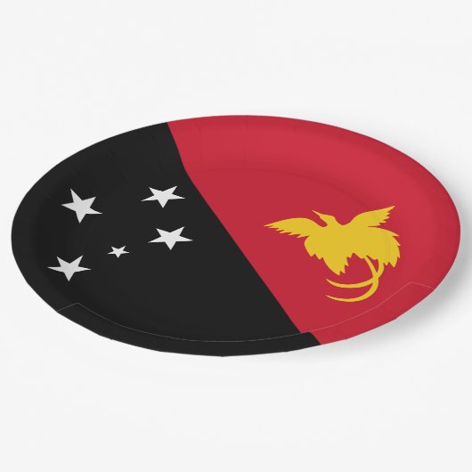 Vlag van Papoea-Nieuw-Guinea Papieren Bordje (Gekanteld)