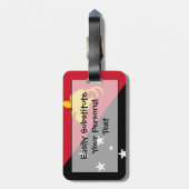 Vlag van Papoea-Nieuw-Guinea - Persoonlijke identi Bagagelabel (Achterkant verticaal)