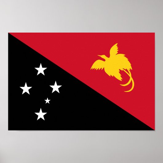 Vlag van Papoea-Nieuw-Guinea Poster (Voorkant)