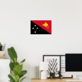 Vlag van Papoea-Nieuw-Guinea Poster (Thuiskantoor)