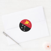 Vlag van Papoea-Nieuw-Guinea Ronde Sticker (Envelop)