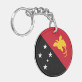 Vlag van Papoea-Nieuw-Guinea Sleutelhanger (Voorkant Links)