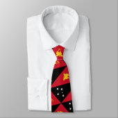 Vlag van Papoea-Nieuw-Guinea Stropdas (Gebonden)