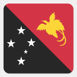Vlag van Papoea-Nieuw-Guinea Vierkante Sticker