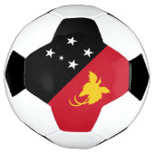 Vlag van Papoea-Nieuw-Guinea Voetbal (Gedraaid)
