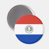 Vlag van Paraguay - Bandera de Paraguay Magneet (Voorkant / Achterkant)