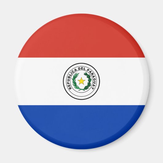 Vlag van Paraguay - Bandera de Paraguay Magneet (Voorkant)