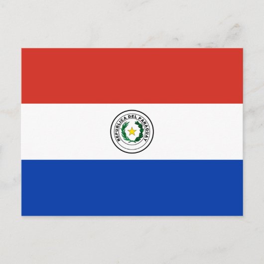 Vlag van Paraguay Briefkaart (Voorkant)