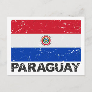vlag van Paraguay Briefkaart