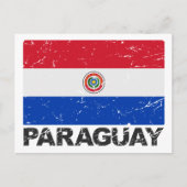  vlag van Paraguay Briefkaart (Voorkant)