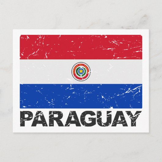  vlag van Paraguay Briefkaart (Voorkant)