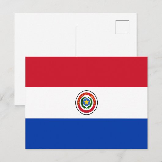 Vlag van Paraguay Briefkaart (Voorkant / Achterkant)