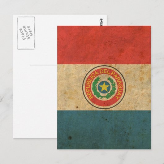 vlag van Paraguay Briefkaart (Voorkant / Achterkant)
