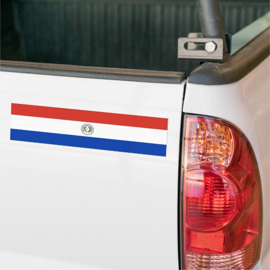 Vlag van Paraguay Bumpersticker (Op Truck)