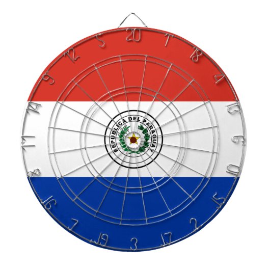 Vlag van Paraguay Dartbord (Voorkant)