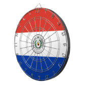 Vlag van Paraguay Dartbord (Voorkant Rechts)