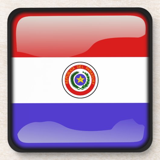 Vlag van Paraguay Drankjes Onderzetter (Voorkant)
