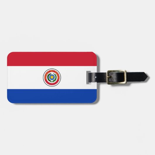 Vlag van Paraguay Easy ID Personal Bagagelabel (Voorkant horizontaal)