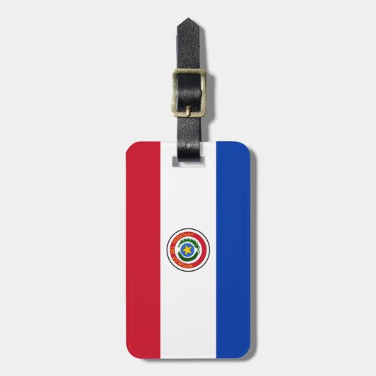 Vlag van Paraguay Easy ID Personal Bagagelabel (Voorkant verticaal)