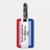 Vlag van Paraguay Easy ID Personal Bagagelabel (Achterkant verticaal)