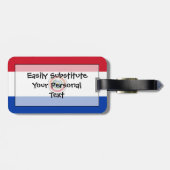 Vlag van Paraguay Easy ID Personal Bagagelabel (Achterkant horizontaal)