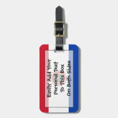 Vlag van Paraguay Easy ID Personal Bagagelabel (Voorkant verticaal)