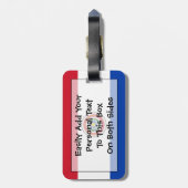 Vlag van Paraguay Easy ID Personal Bagagelabel (Achterkant verticaal)
