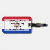 Vlag van Paraguay Easy ID Personal Bagagelabel (Achterkant horizontaal)