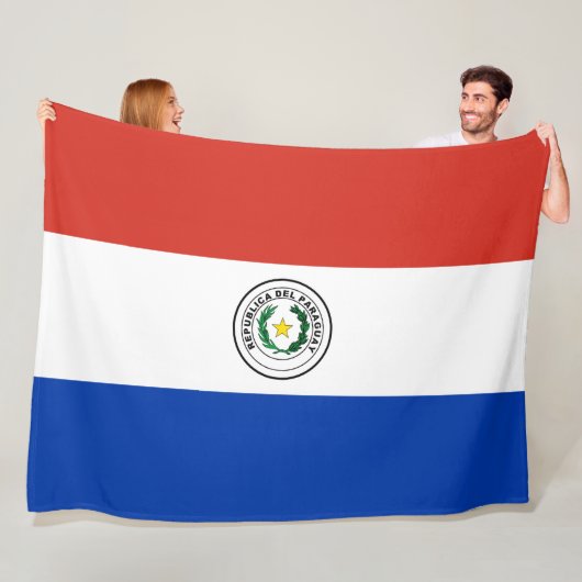 Vlag van Paraguay Fleece Deken (In situ)