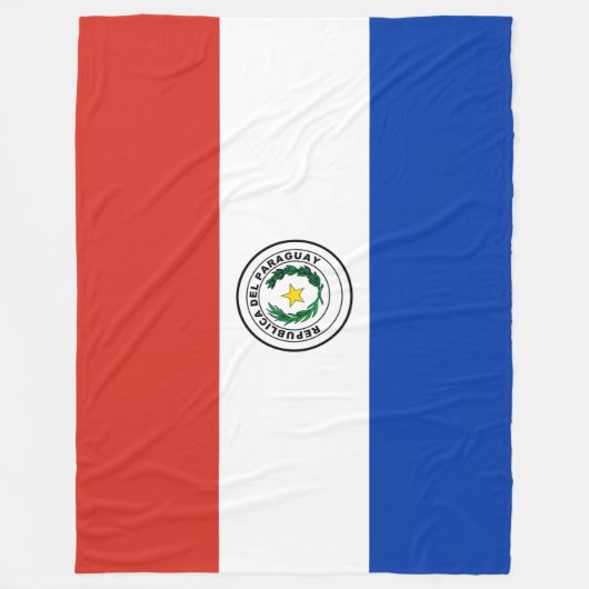Vlag van Paraguay Fleece Deken (Voorkant)