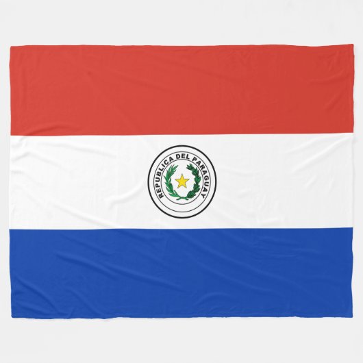 Vlag van Paraguay Fleece Deken (Voorkant (Horizontaal))