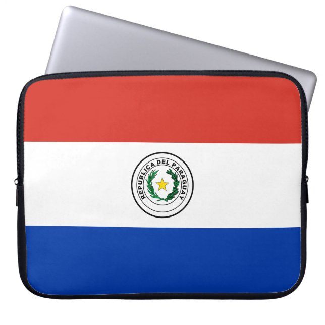 Vlag van Paraguay Laptop Sleeve (Voorkant)