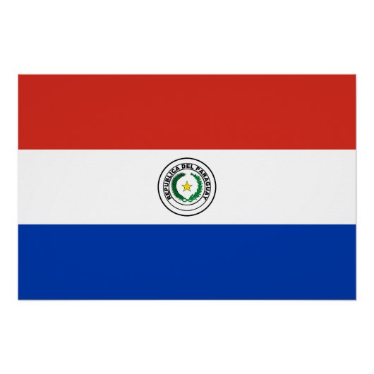 Vlag van Paraguay Perfect Poster (Voorkant)