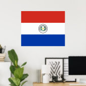 Vlag van Paraguay Poster (Thuiskantoor)