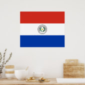 Vlag van Paraguay Poster (Keuken)