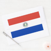 Vlag van Paraguay Rechthoekige Sticker (Envelop)