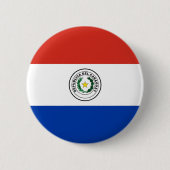 Vlag van Paraguay Ronde Button 5,7 Cm (Voorkant)