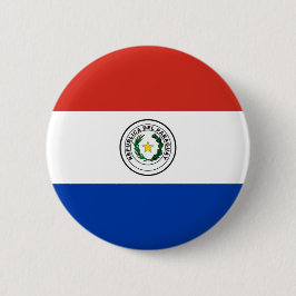 Vlag van Paraguay Ronde Button 5,7 Cm