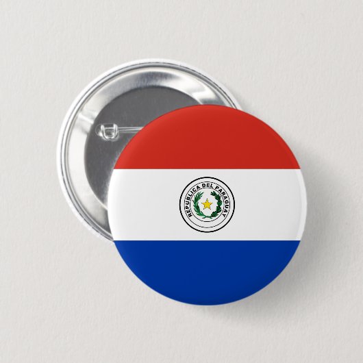 Vlag van Paraguay Ronde Button 5,7 Cm (Voorkant /achterkant)
