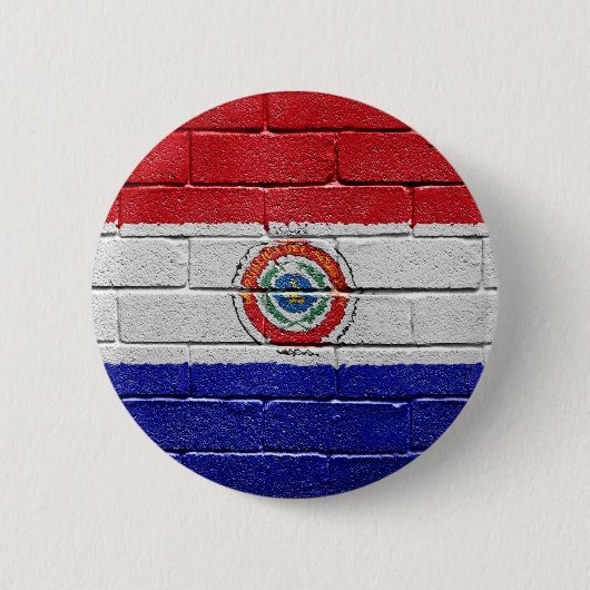 Vlag van Paraguay Ronde Button 5,7 Cm (Voorkant)