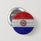 Vlag van Paraguay Ronde Button 5,7 Cm (Voorkant /achterkant)