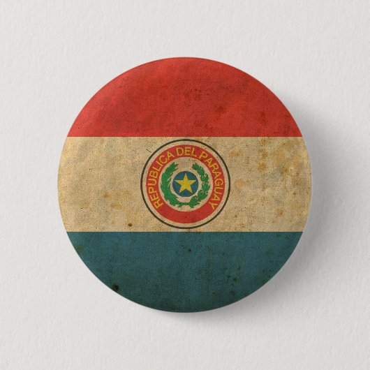  vlag van Paraguay Ronde Button 5,7 Cm (Voorkant)