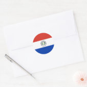 Vlag van Paraguay Ronde Sticker (Envelop)