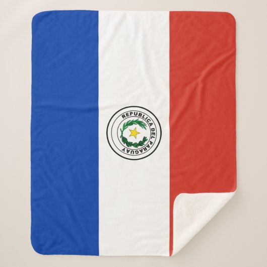 Vlag van Paraguay Sherpa Deken (Voorkant)