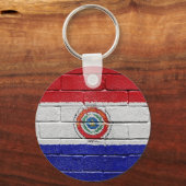 Vlag van Paraguay Sleutelhanger (Voorkant)