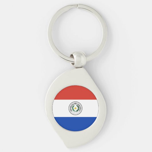 Vlag van Paraguay Sleutelhanger (Voorkant)