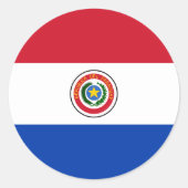 Vlag van Paraguay Sticker (Voorkant)