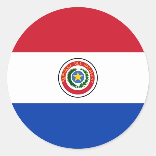 Vlag van Paraguay Sticker (Voorkant)