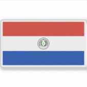 Vlag van Paraguay Sticker (Voorkant)