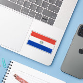 Vlag van Paraguay Sticker (Laptop met iPhone)